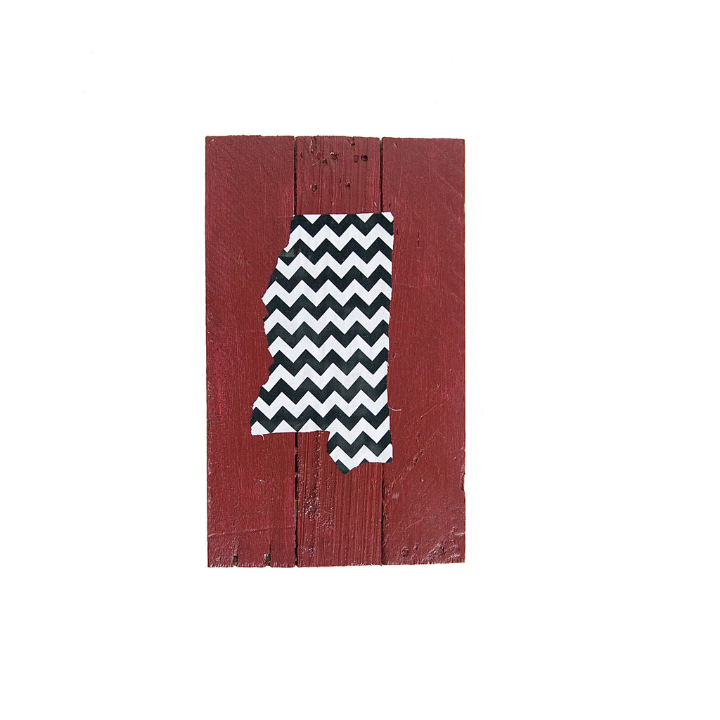 Mississippi Starkville Gameday Reclaimed Wooden Pallet Art