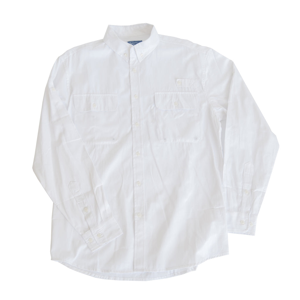 Coastline Vented Woven Shirt White