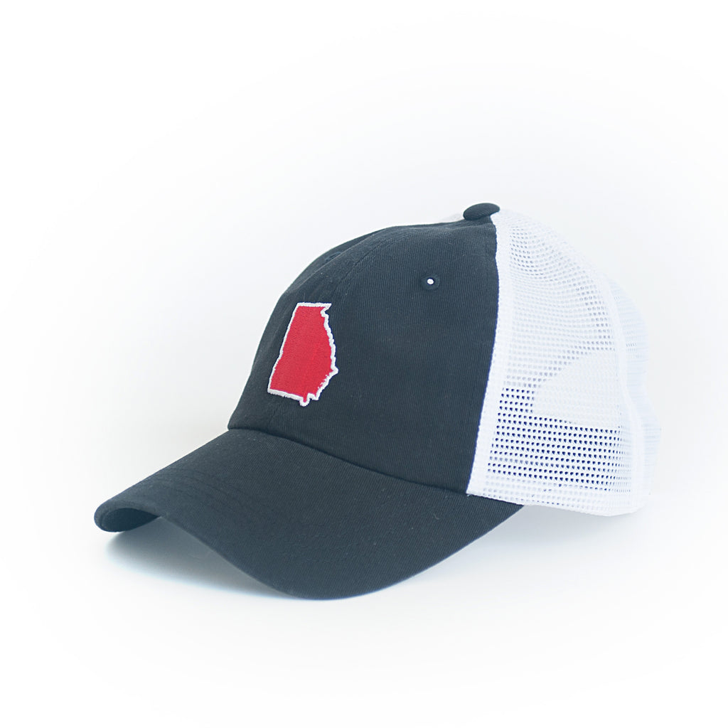 GEORGIA PATCH TRUCKER HAT Preppy Hat Peach State JR Criders State Traditions