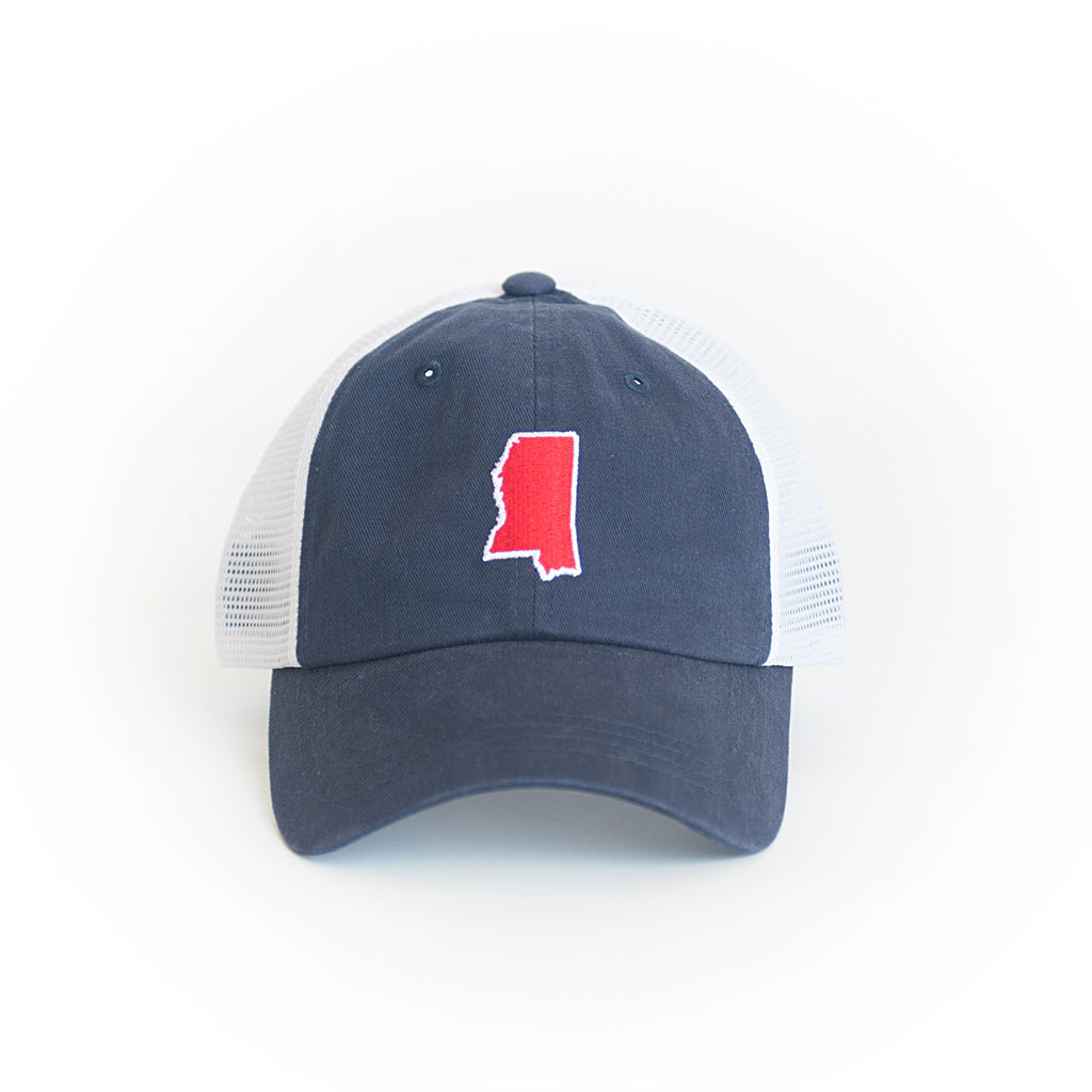 Mississippi Oxford Gameday Trucker Hat Navy