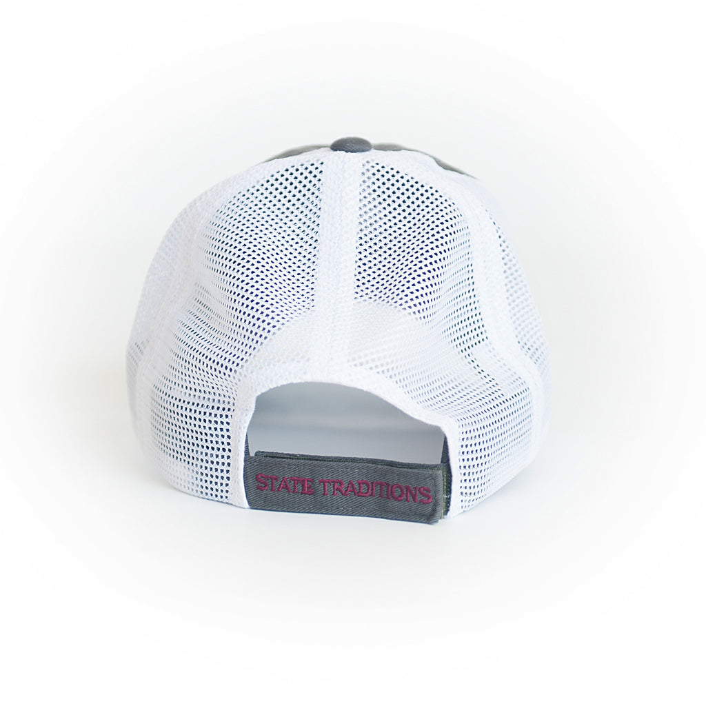 Mississippi Starkville Gameday Trucker Hat Grey