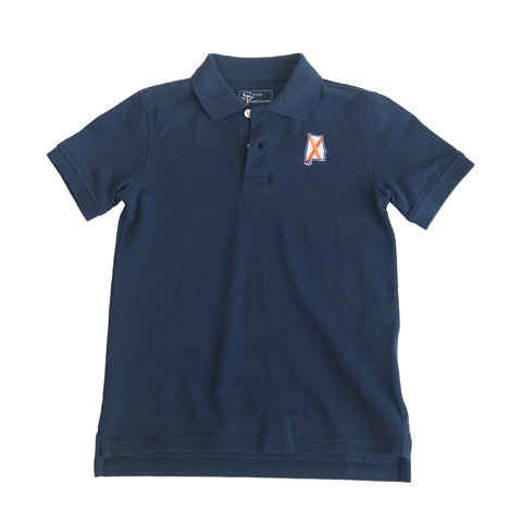 Alabama Auburn Traditional Youth Polo Navy