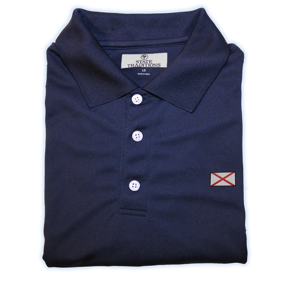Alabama Flag Performance Polo Navy