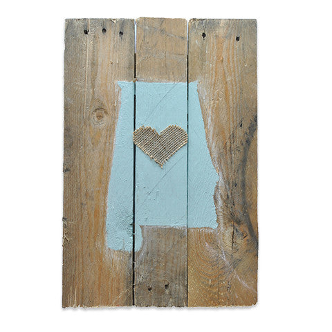 Alabama Love Reclaimed Wooden Pallet Art