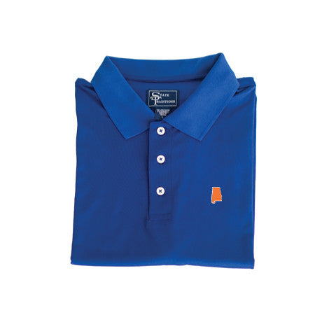 Alabama Auburn Clubhouse Performance Polo Blue