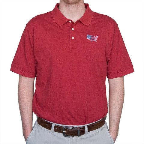 America Traditional Polo Crimson