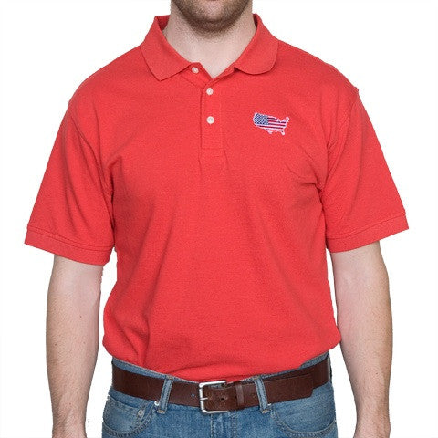 America Traditional Polo Red