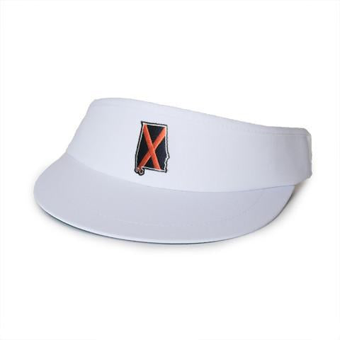 Alabama Auburn Traditional Golf Visor White