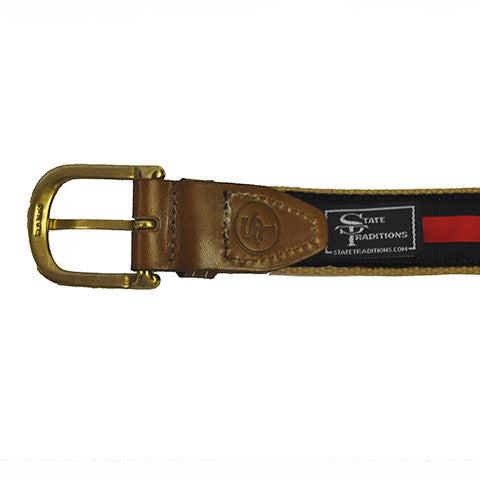 Georgia Athens Gameday Embroidered Belt Khaki