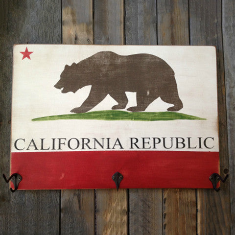 California Flag Hat Rack