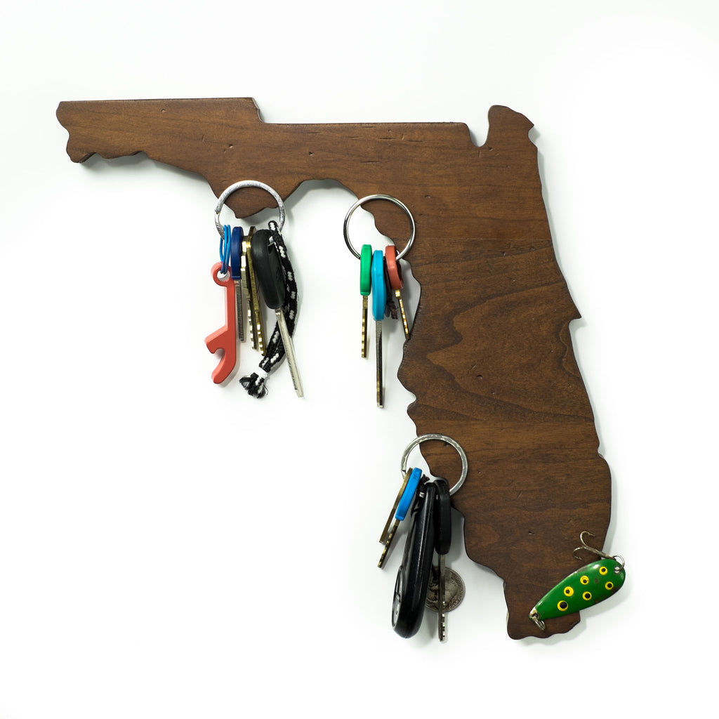 Wooden State of Florida - Magnetic Key Holder