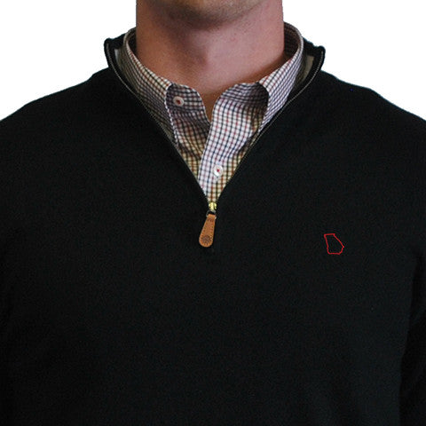 Georgia Athens 1/4-Zip Pullover Black