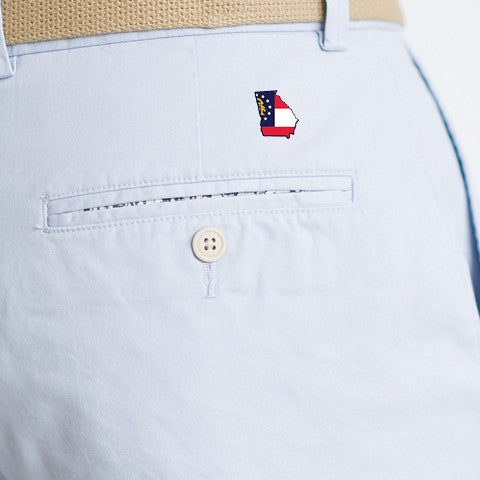 Georgia Traditional Coastline Shorts Slate Blue