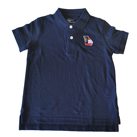 Georgia Traditional Youth Polo Navy
