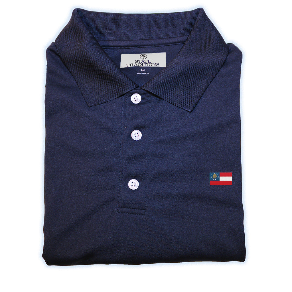 Georgia Flag Performance Polo Navy