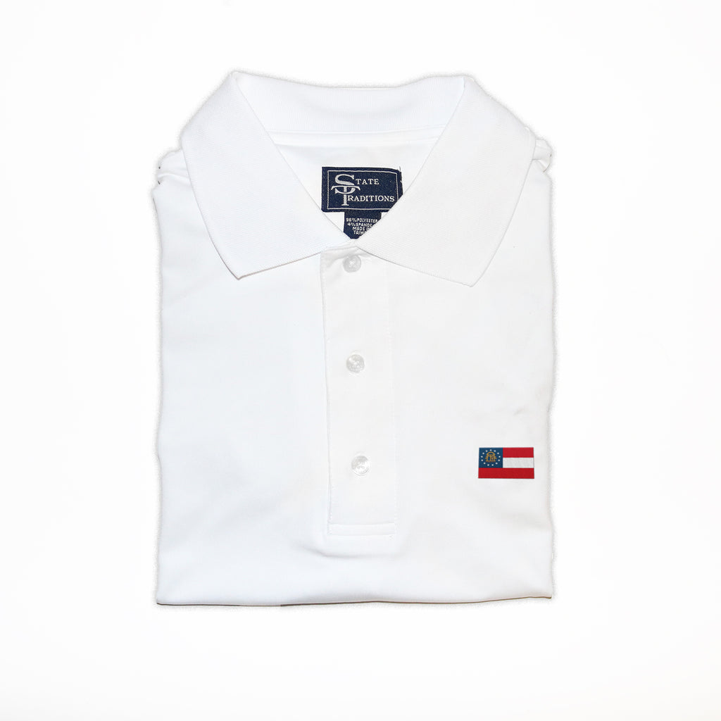 Georgia Flag Performance Polo White
