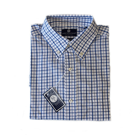 State Traditions Gameday Tattersall Long Sleeve Shirt Blue