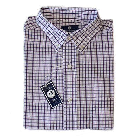 State Traditions Gameday Tattersall Long Sleeve Shirt Purple