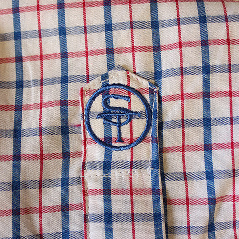 State Traditions Gameday Tattersall Long Sleeve Shirt Red and Blue