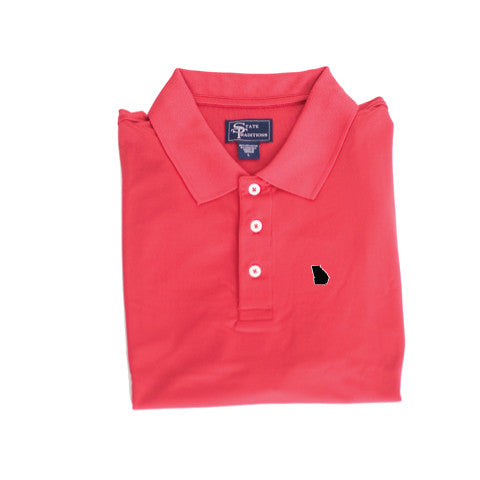 Georgia Athens Clubhouse Performance Polo Red