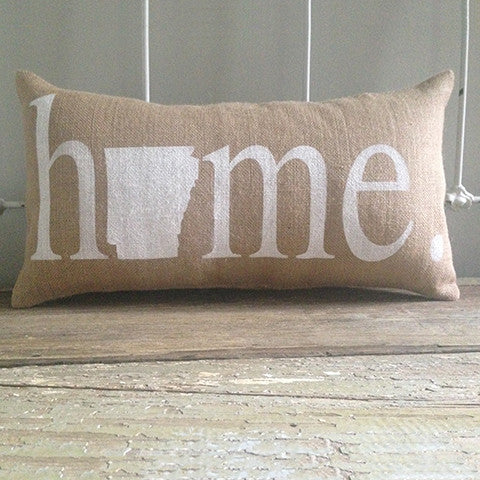Arkansas "Home" Pillow
