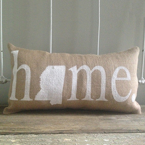 Mississippi "Home" Pillow