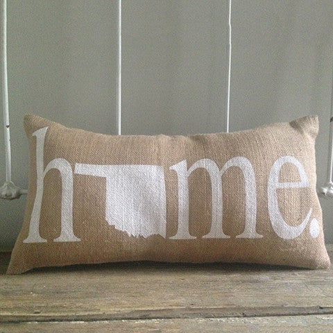 Oklahoma "Home" Pillow