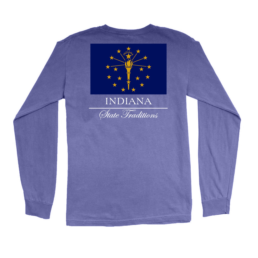 Indiana State Flag Long Sleeve T-Shirt
