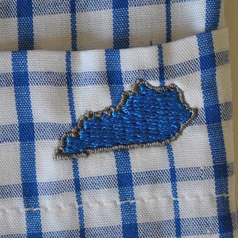 Kentucky Lexington Gameday Tattersall Long Sleeve Shirt Blue