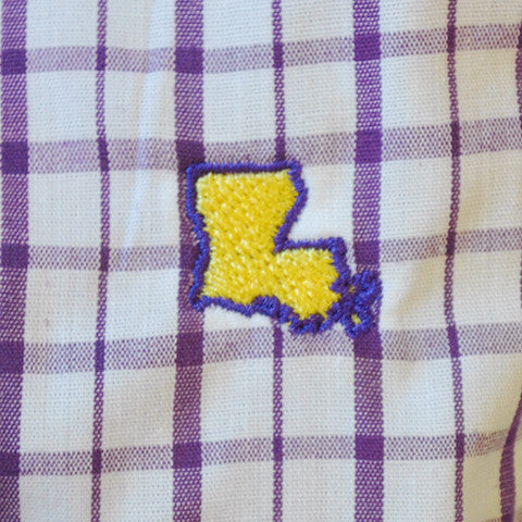 Louisiana Baton Rouge Gameday Tattersall Long Sleeve Shirt