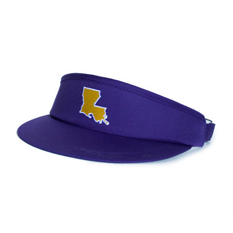 Louisiana Baton Rouge Gameday Golf Visor Purple