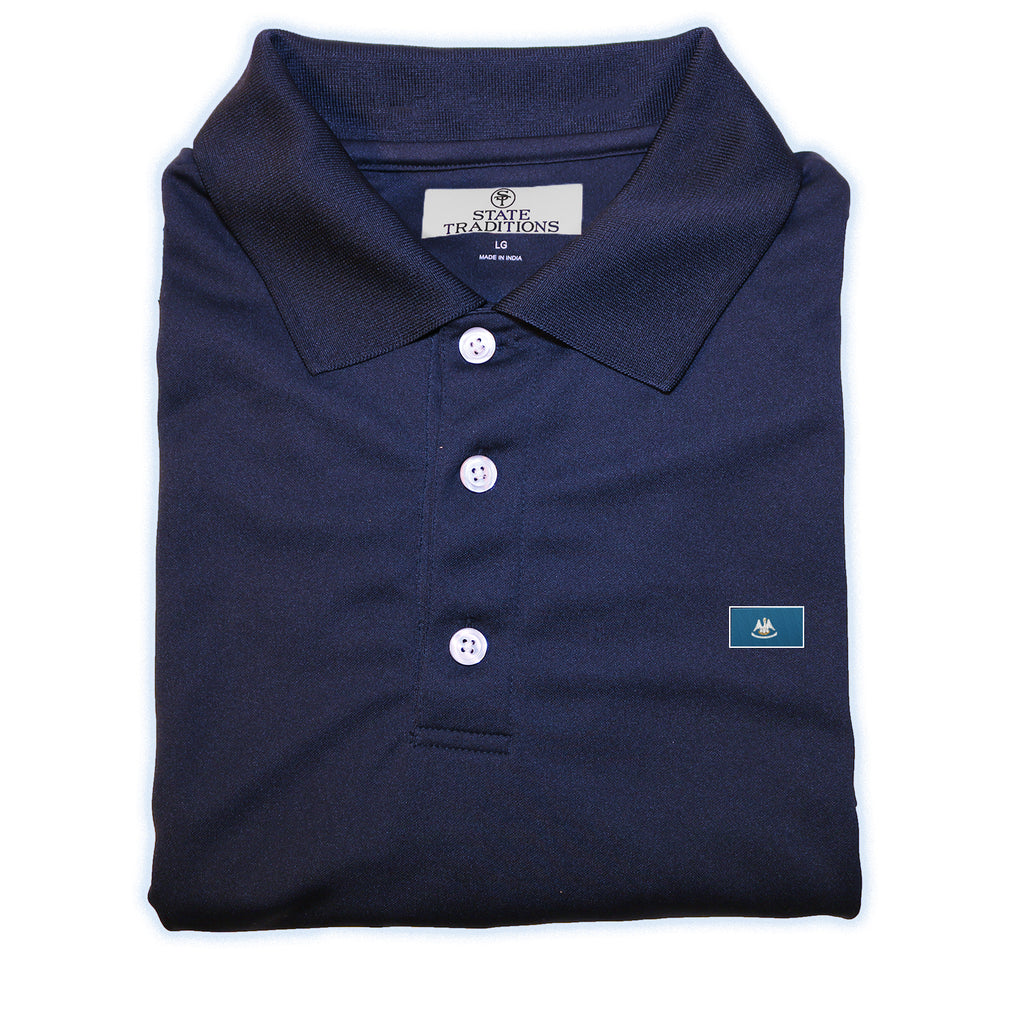 Louisiana Flag Performance Polo Navy