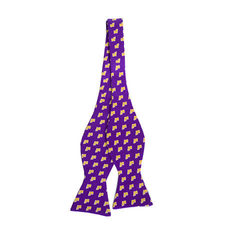 Louisiana Baton Rouge Gameday Bow Tie Purple