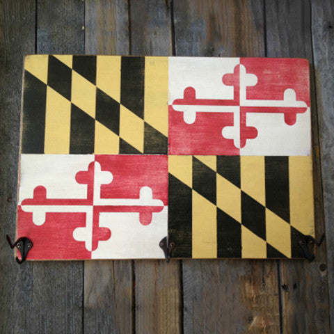 Maryland Flag Hat Rack