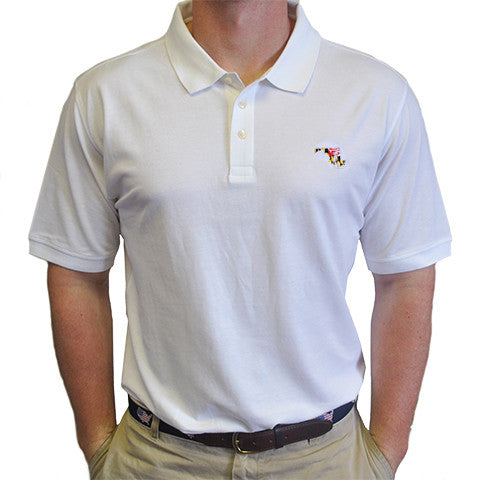 Maryland Traditional Polo White