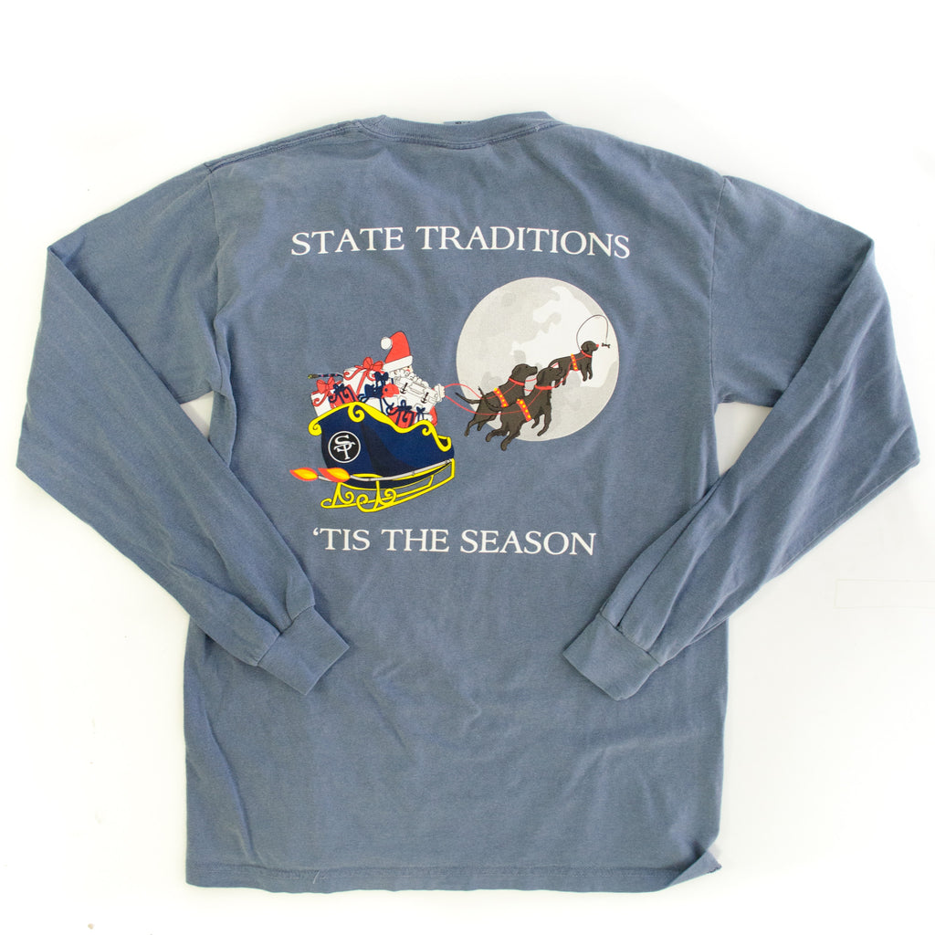 'Tis the Season Long Sleeve T-Shirt Blue Jean