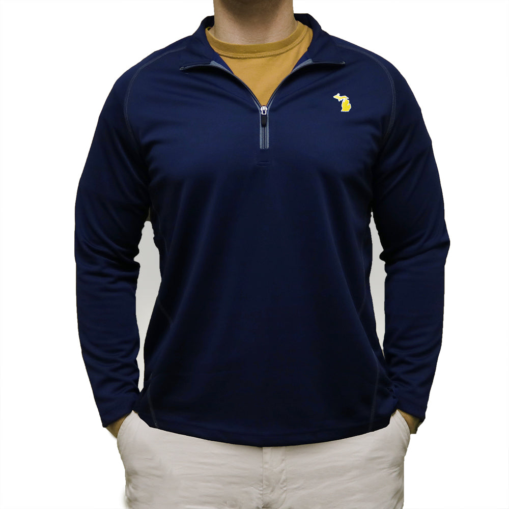 Michigan Ann Arbor Gameday Performance Pullover Navy