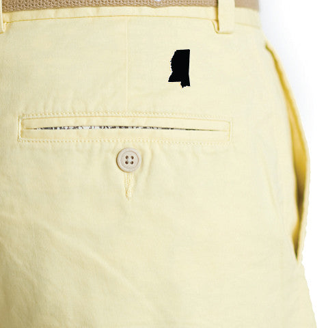 Mississippi Hattiesburg Gameday Coastline Shorts Yellow
