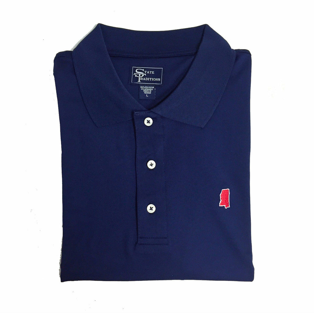 Mississippi Oxford Gameday Clubhouse Performance Polo Ole Miss Gameday Gear Gifts for Men Men's Gifts Hotty Toddy Hotty Totty