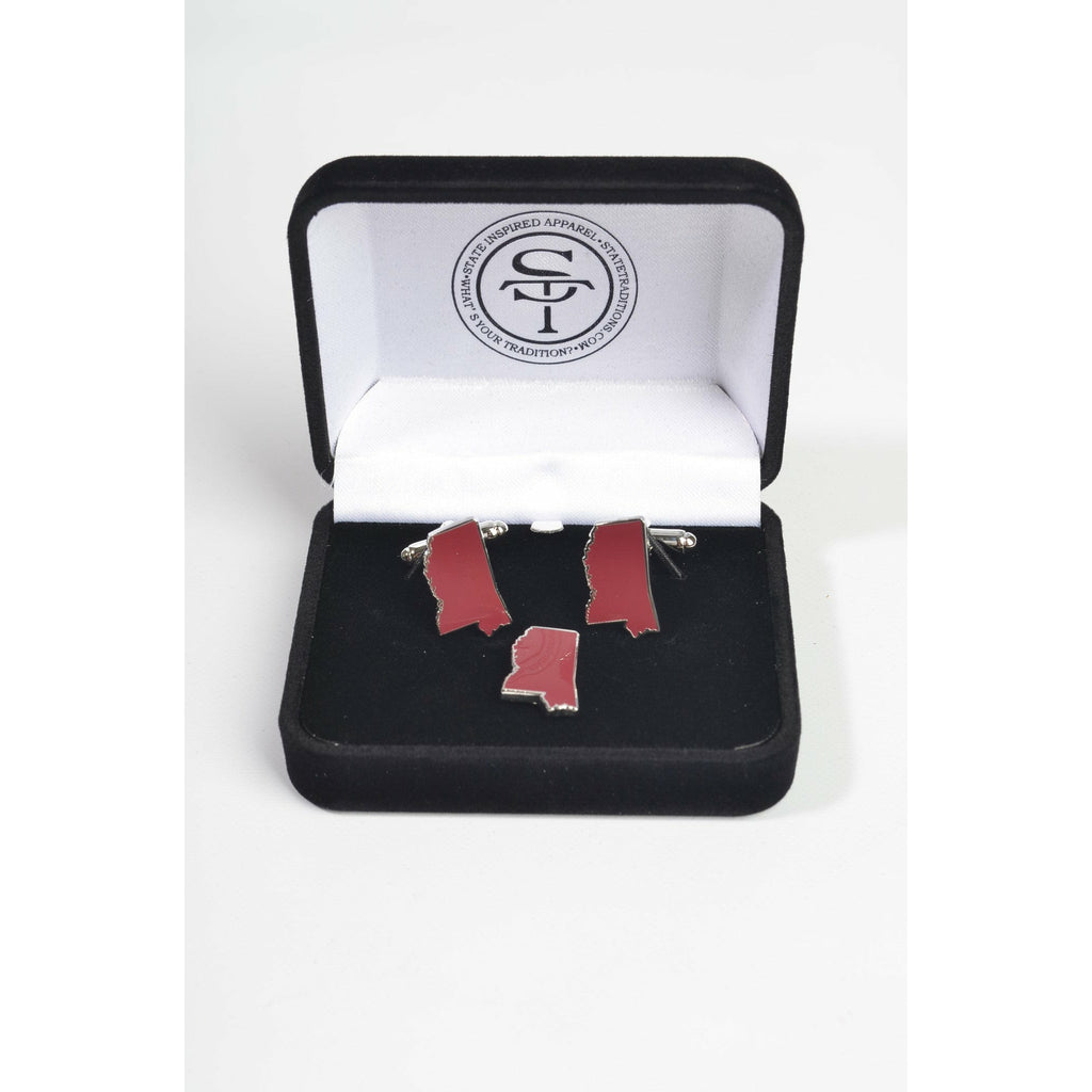 Mississippi Starkville Gameday Cuff Links Set