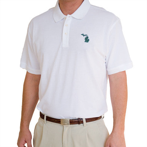 Michigan East Lansing Gameday Polo White