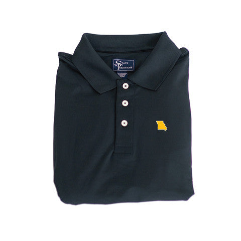 Missouri Columbia Clubhouse Performance Polo Black