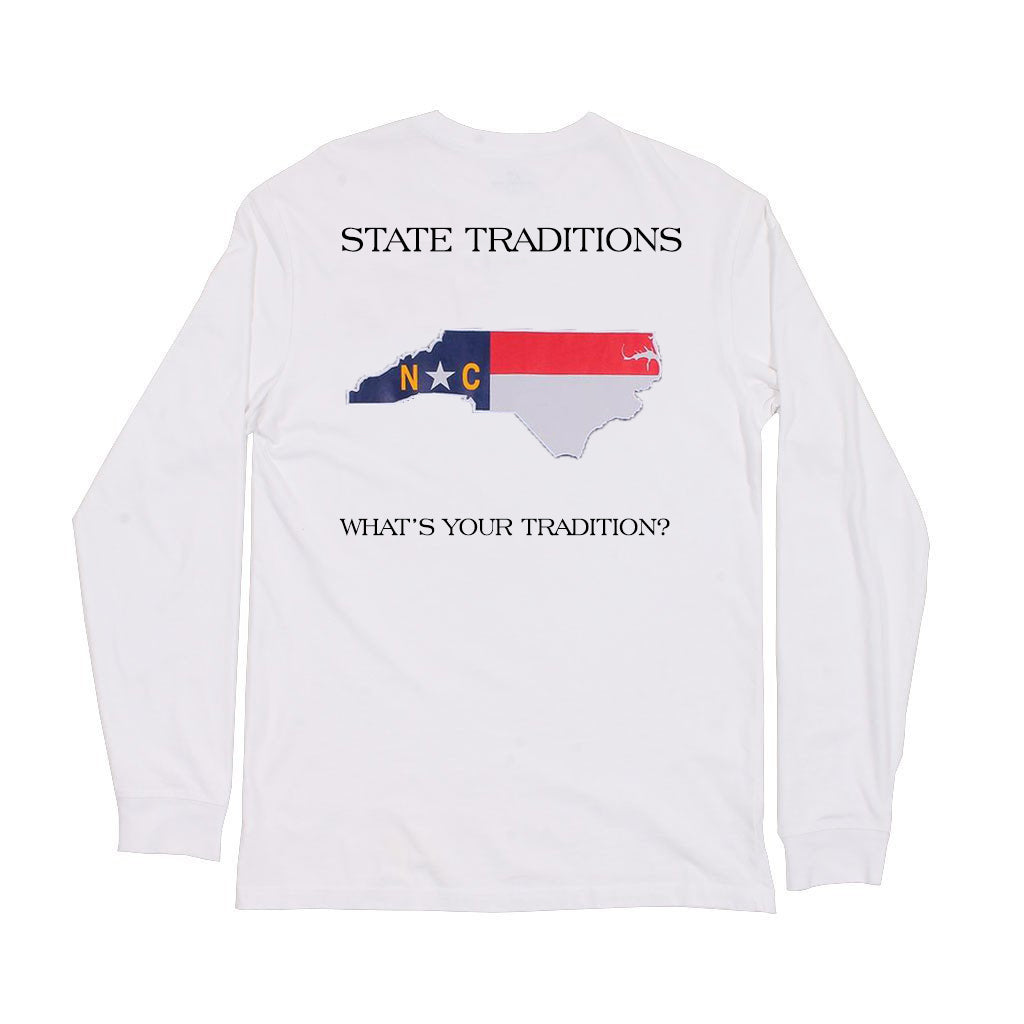 North Carolina Traditional Long Sleeve T-Shirt White