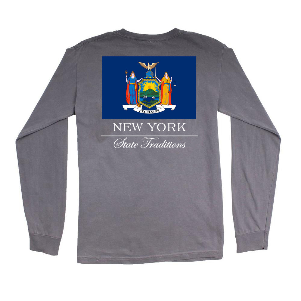 New York State Flag Long Sleeve T-Shirt