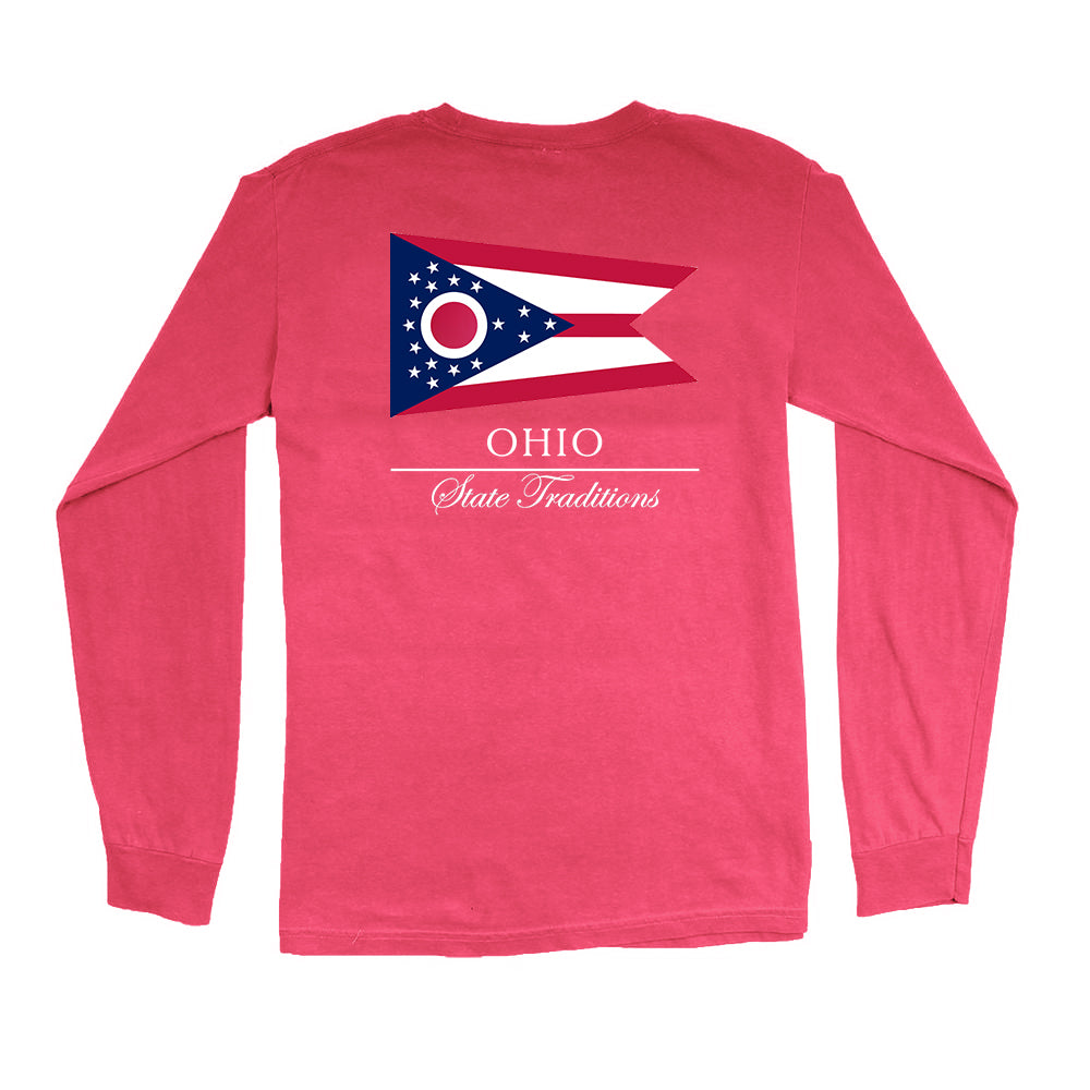 Ohio State Flag Long Sleeve T-Shirt
