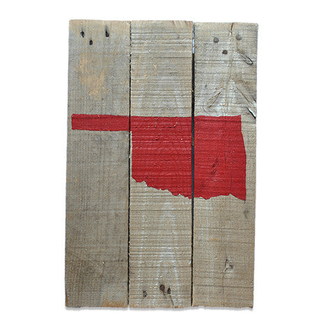 Oklahoma Norman Gameday Reclaimed Wooden Pallet Art Painted