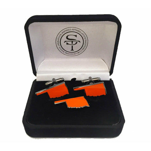 Oklahoma Stillwater Gameday Cuff Links Set