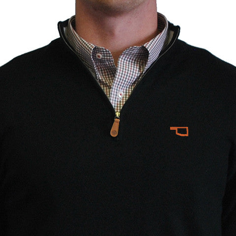 Oklahoma Stillwater 1/4-Zip Pullover Black