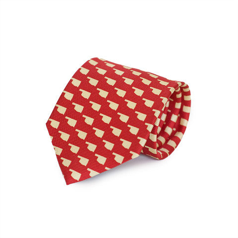 Oklahoma Norman Gameday Tie Crimson