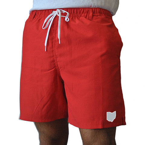 Ohio Columbus Gameday Swimwear Red